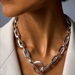 Sterling Silver Toggle Chain Necklace